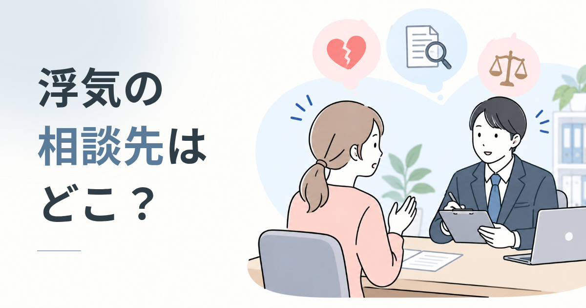 浮気の相談先はどこ？｜状況別の選び方と無料で相談できる窓口